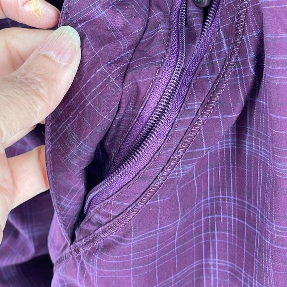 Lululemon Run Hustle Plum Shale Stripe Burgundy Full Zip Hooded Jacket Women 6 - Picture 5 of 12